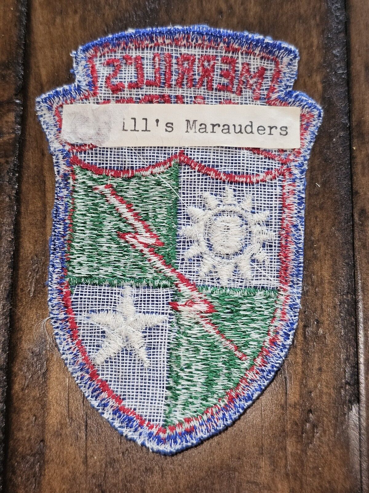 Scarce WWII US Army Merrills Mauraders TWILL Patch L@@K