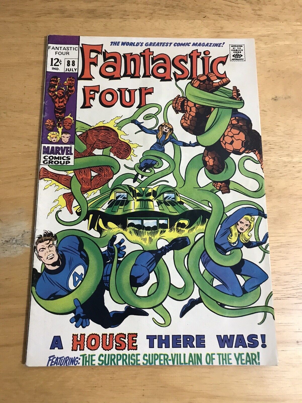 Fantastic Four #88 1969 Mole Man Appearance Stan Lee Story, Jack Kirby Art