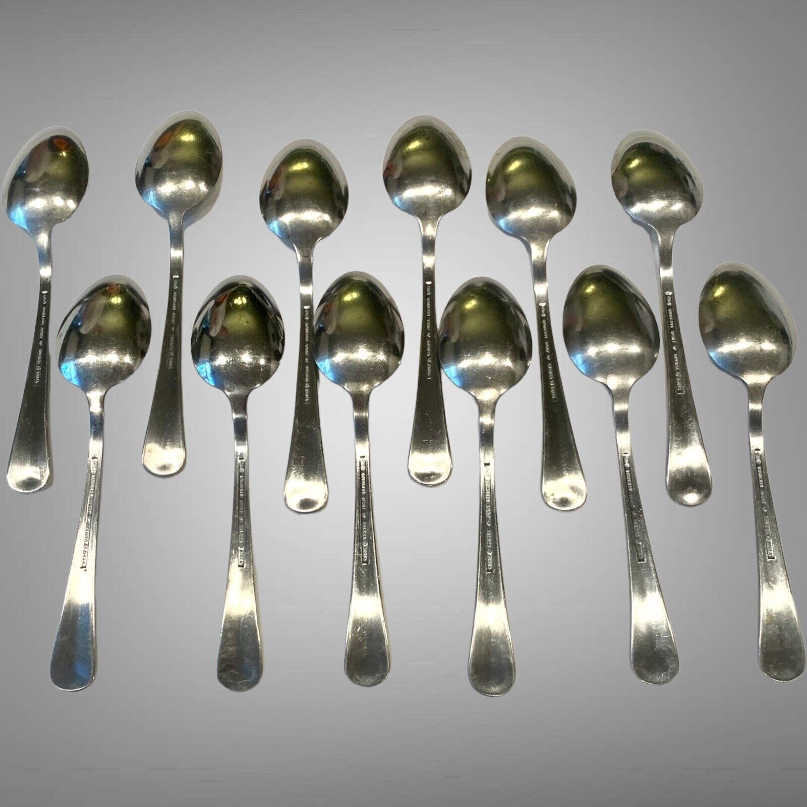 Set Of 12 Washington Forge Spirit of America  Place Oval Soup Spoons