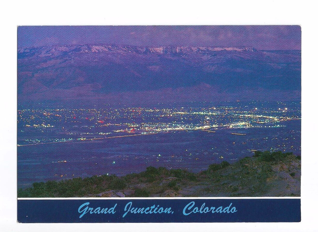 Grand Junction CO Postcard Colorado Night View