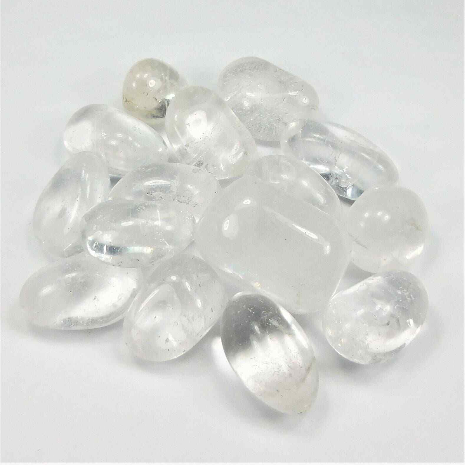 Tumbled Clear Quartz Crystal (1/2 lb) 8 oz Bulk Wholesale Lot Half Pound