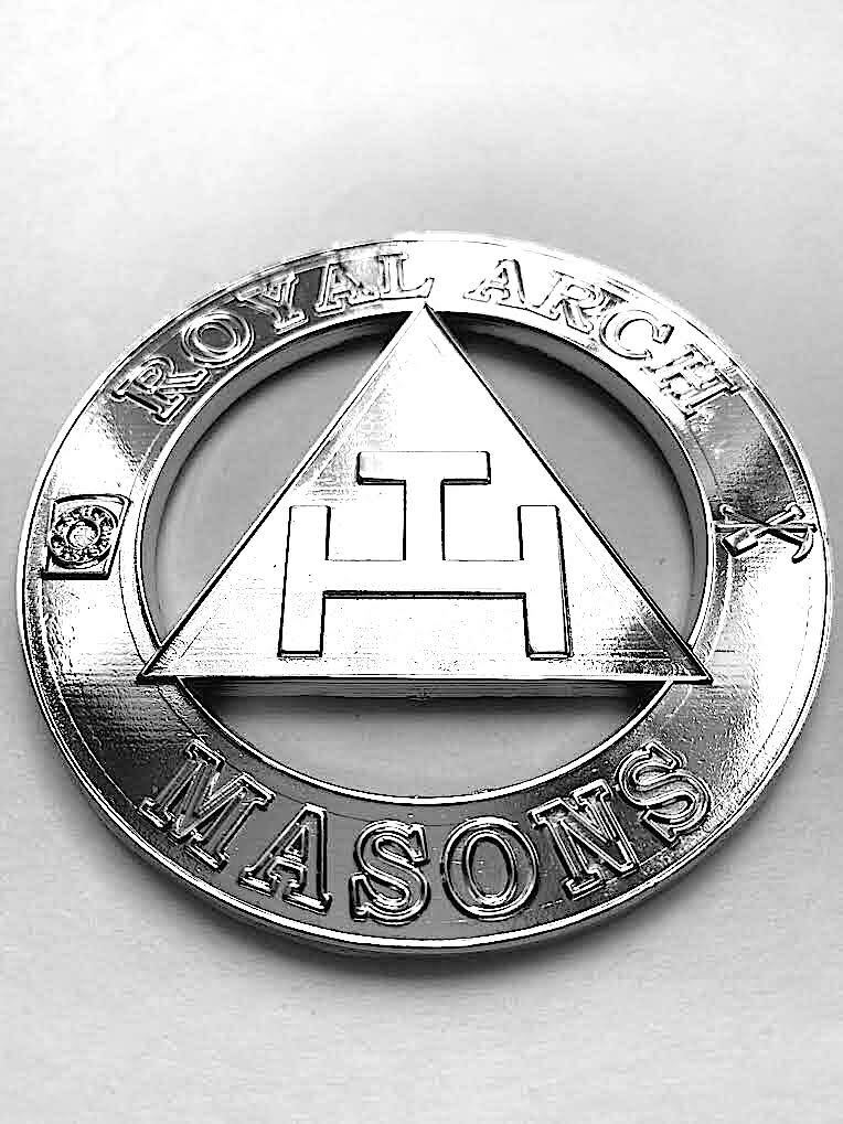 Masonic  Metal Chrome Royal Arch Masons Auto Car Emblem