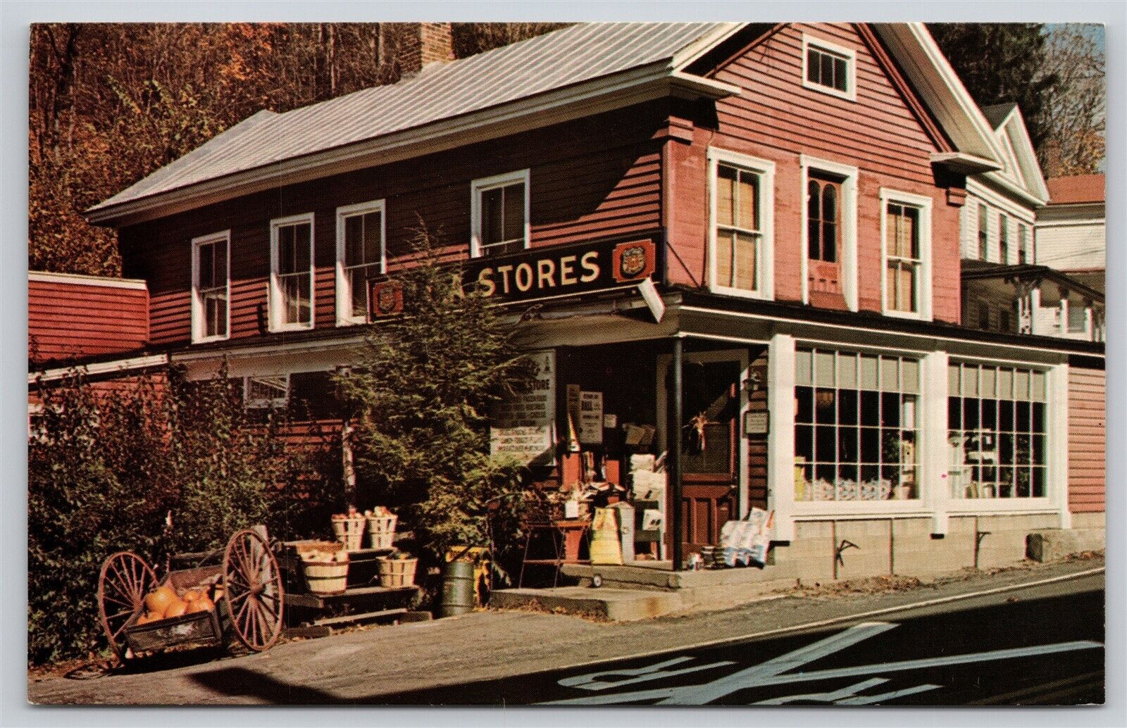 Postcard CT West Cornwall Yutzlers Country Store Route 128