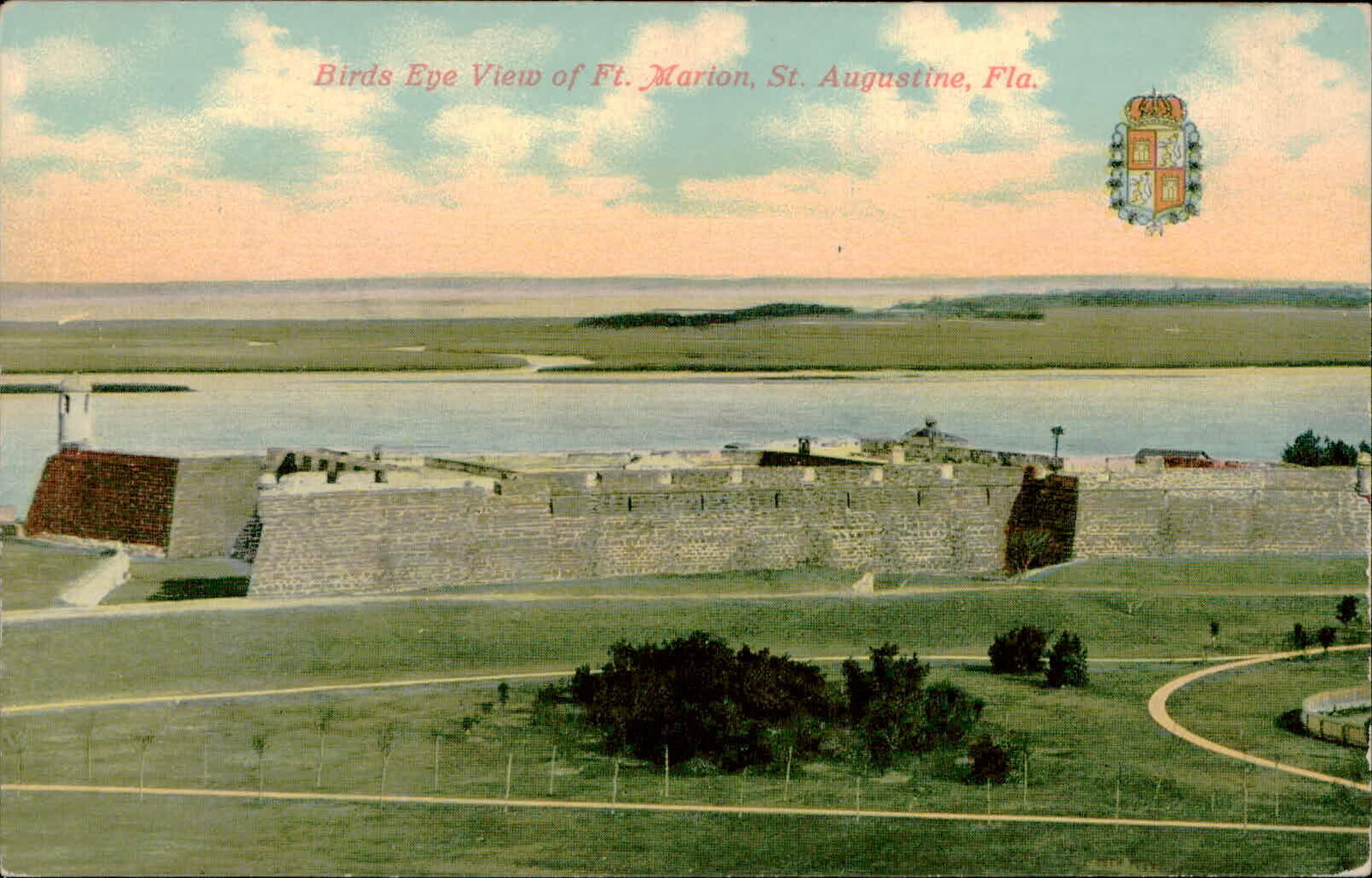 Postcard: Birds Eye View of Ft. Marion, St. Augustine, Fla.