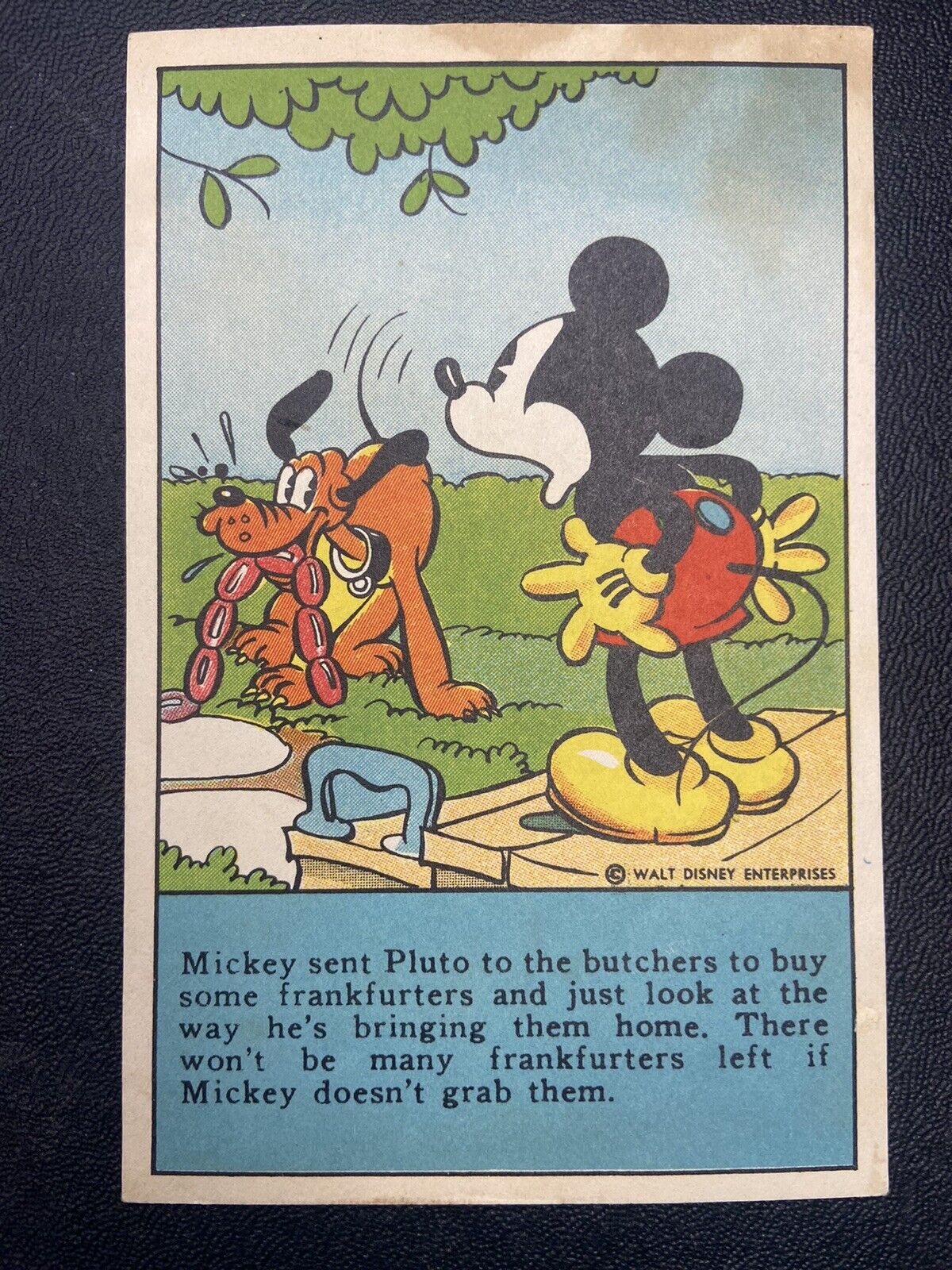 1930S DISNEY RECIPE CARD-BELL BREAD-MICKEY DISNEYANA Mickey And Pluto