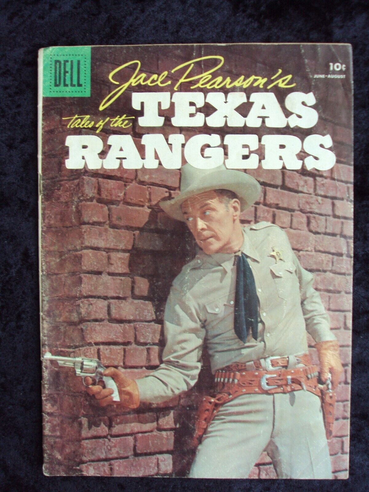 JACE PEARSON\'S TEXAS RANGERS #12 1956 DELL SILVER AGE PHOTO COVER