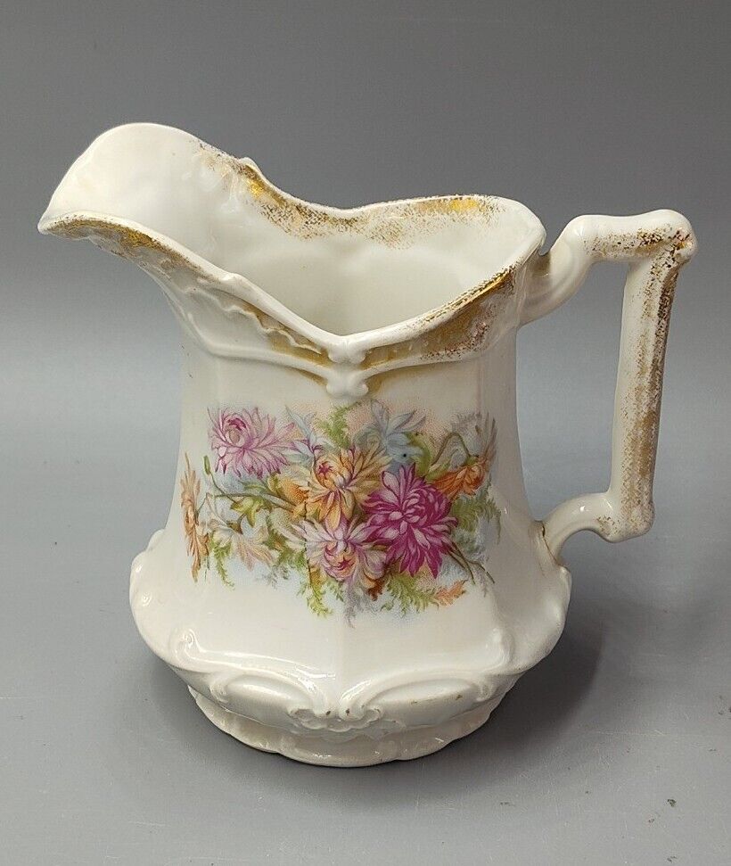 Vintage Floral Pattern Porcelain Pitcher 4.5\
