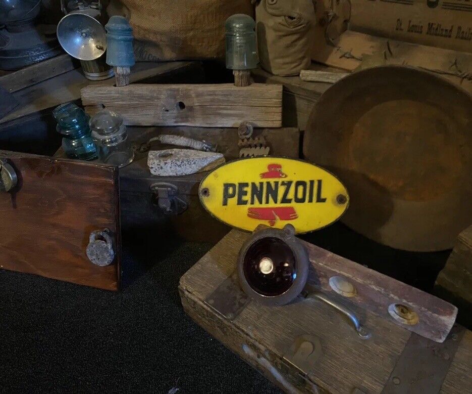 Pennzoil Plaque Sign Oil Coal Propane Gas Advertisement 1/4 INCH Cast Iron Metal