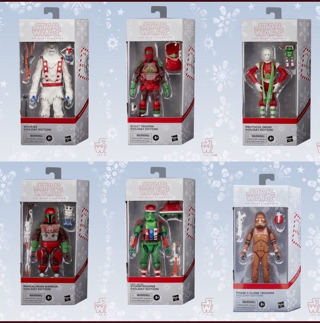 NEW**2022 Star Wars Black Series Holiday Edition Complete set of 6