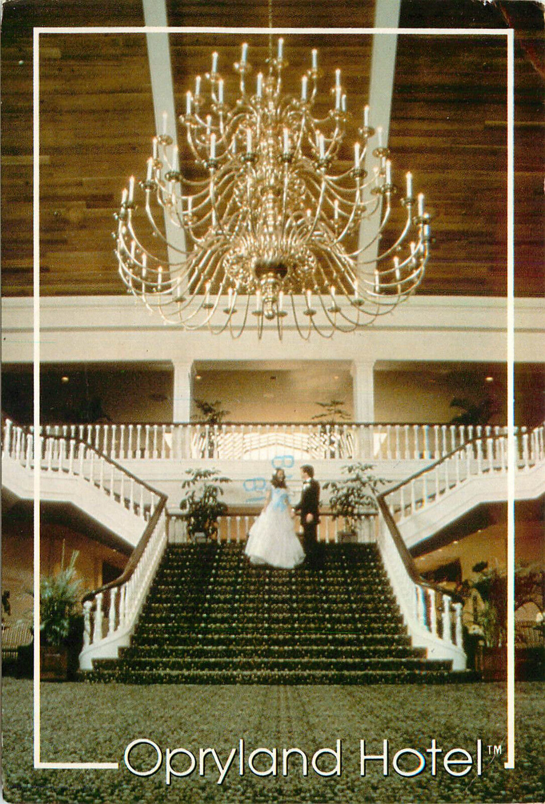 Postcard Lobby of the Main Entrance of the Opryland Hotel in Nashville Tennessee