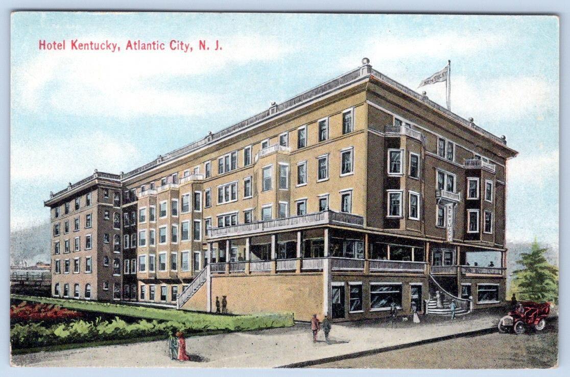 1920\'s HOTEL KENTUCKY ATLANTIC CITY NJ F. A. CHAPMAN POSTCARD WHITE SERVICE