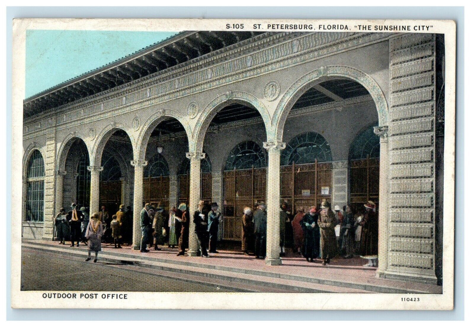 c1930\'s Outdoor Post Office St. Petersburg Florida FL Unposted Vintage Postcard