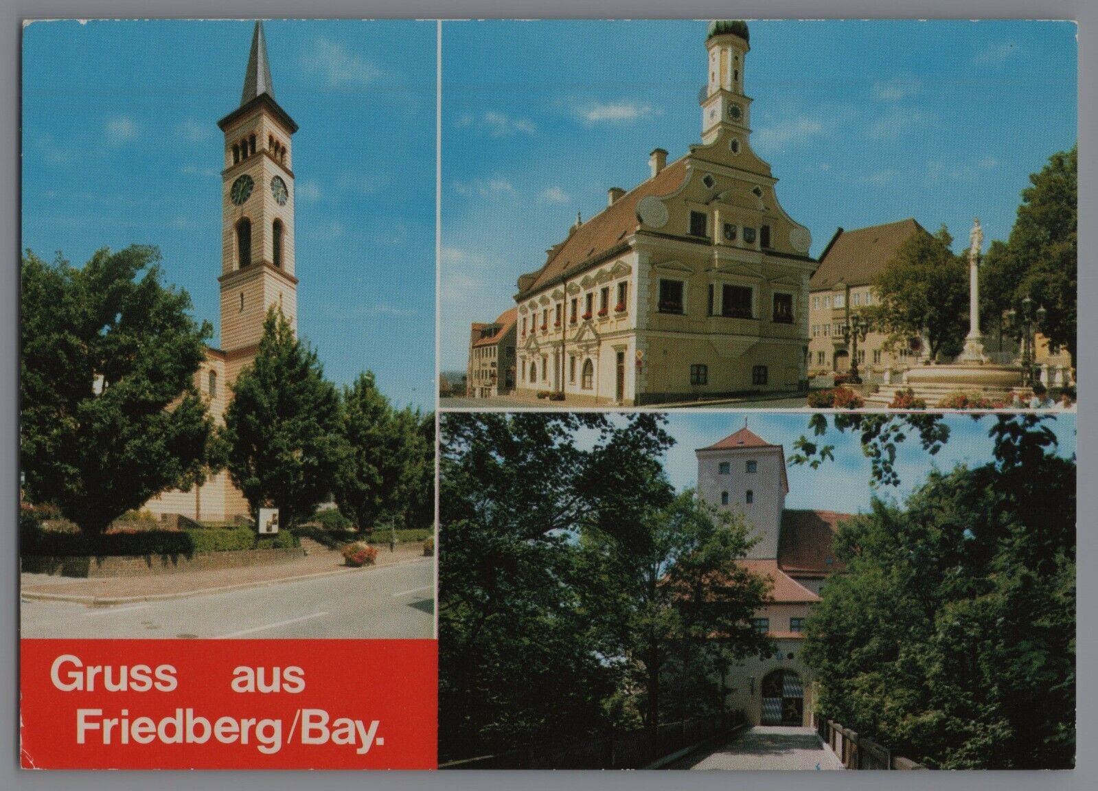 Gruss aus Friedberg Bay Greetings from Friedberg Bay Germany postcard A8