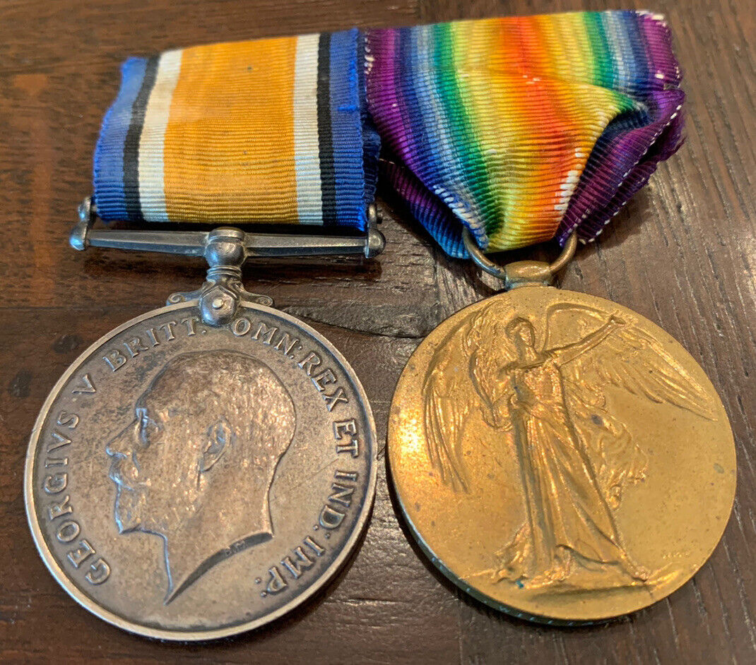 British WW1 War Medal and Victory Medal to L WILLIAMS Notts & Derby Regiment