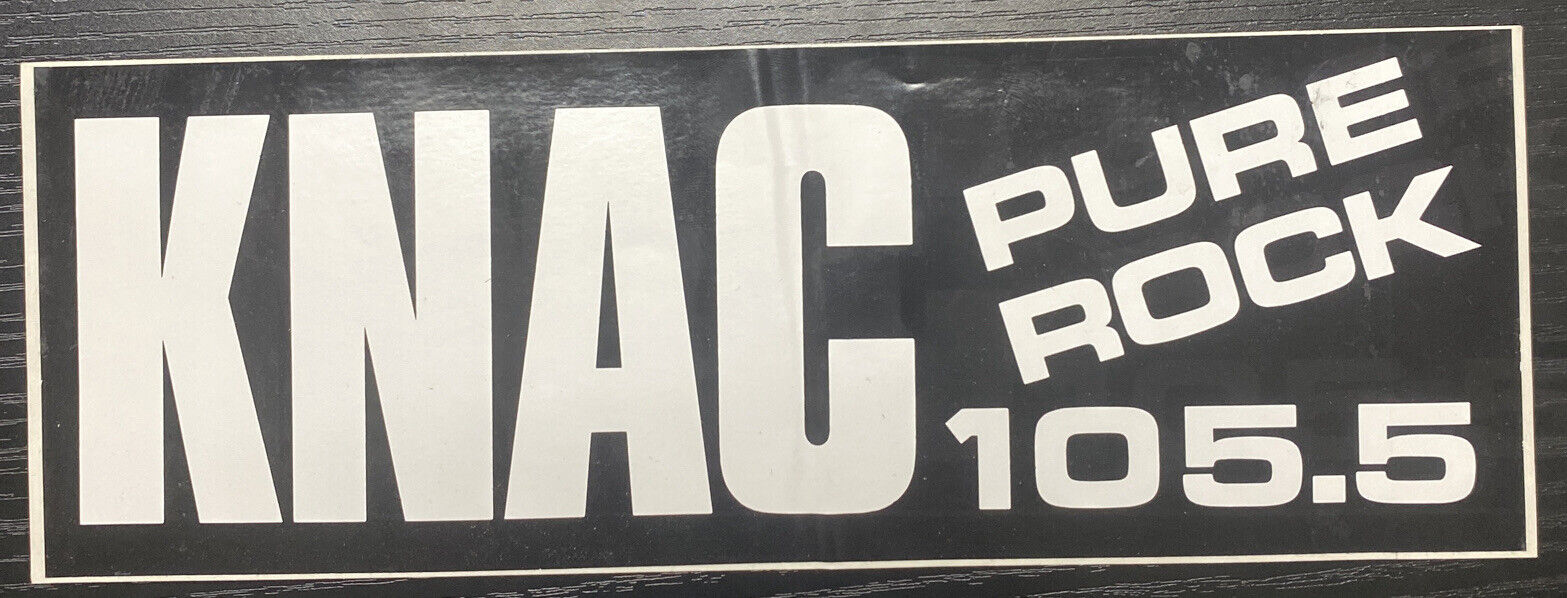 Vintage KNAC 105.5 Pure Rock Radio Station Bumper Sticker