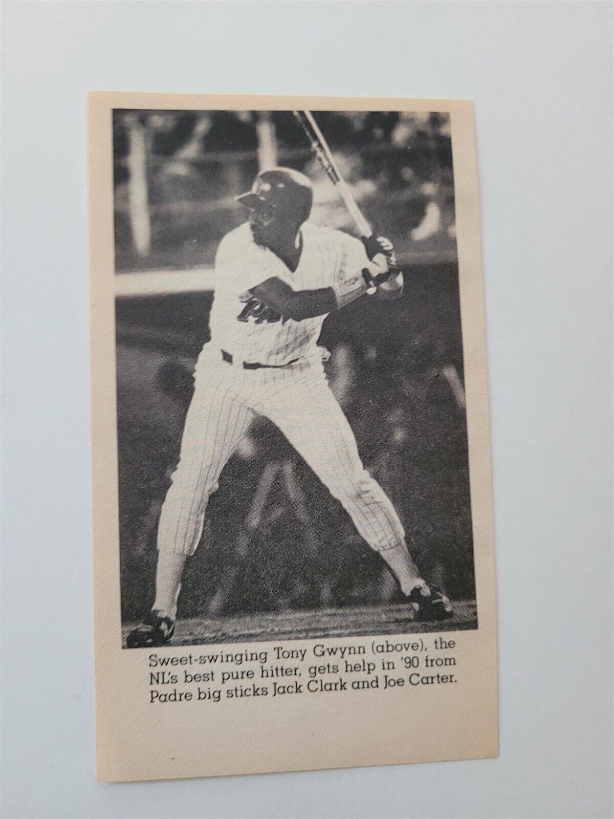 Tony Gwynn Batting & Dave Stewart 1990 Scholastic Baseball Stars Sheet