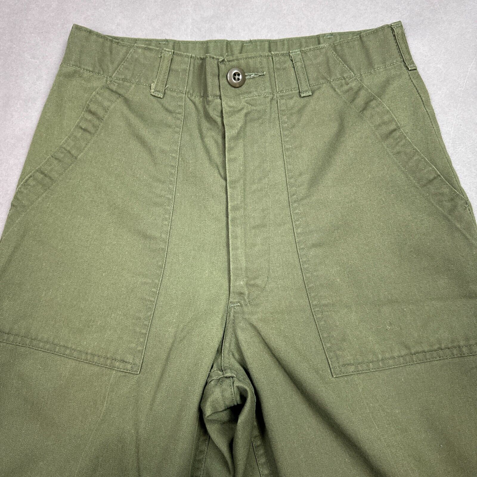 Vintage US Military Pants Mens 30x34 Green Vietnam War Era Trouser Cargo Combat