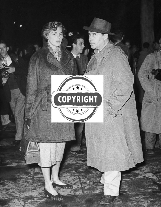 Roberto Rossellini and Ingrid Bergman - Photo Vintage