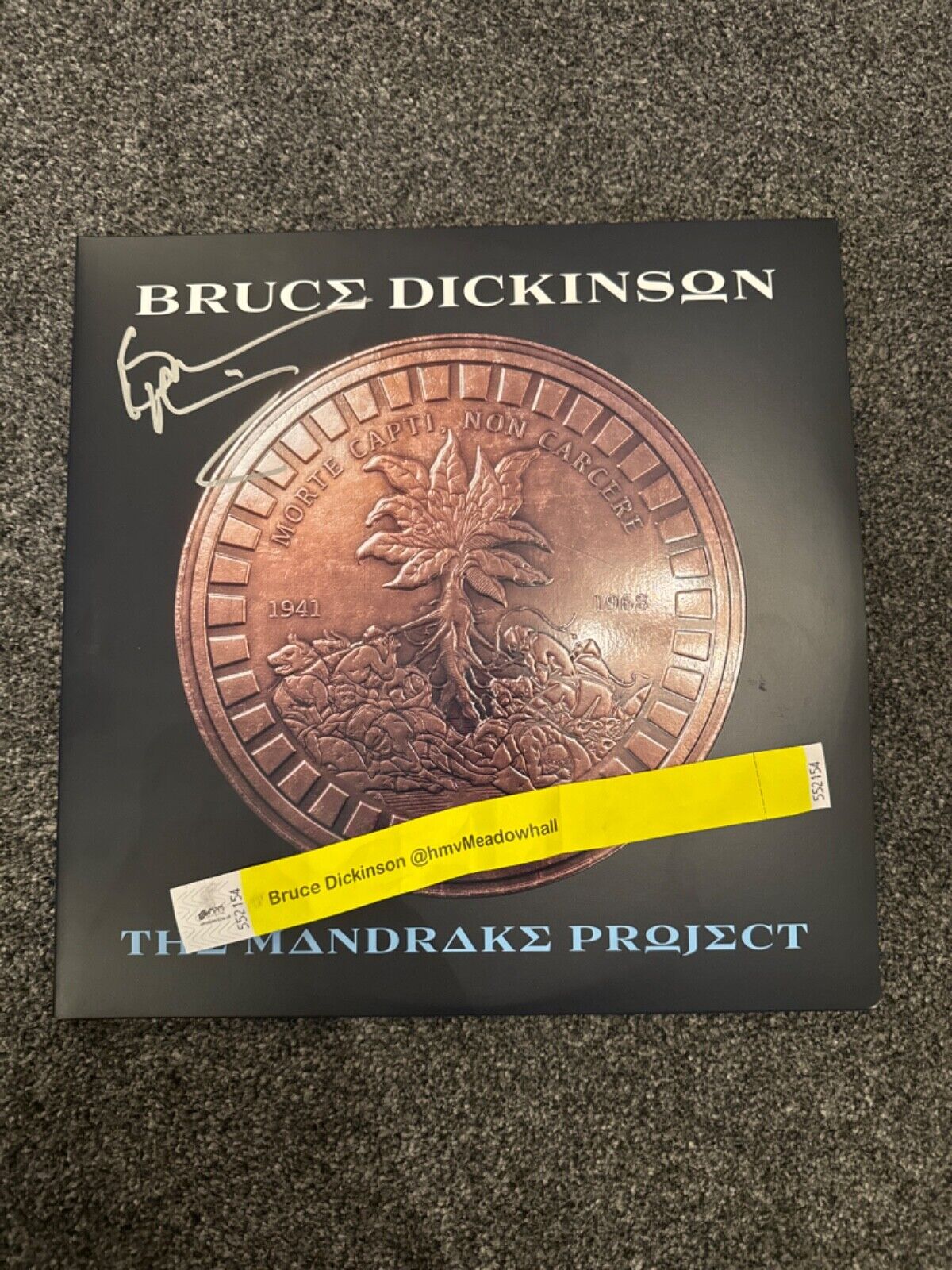 Bruce Dickinson Mandrake Project’  Vinyl  **HAND SIGNED**  Iron Maiden *Proof*