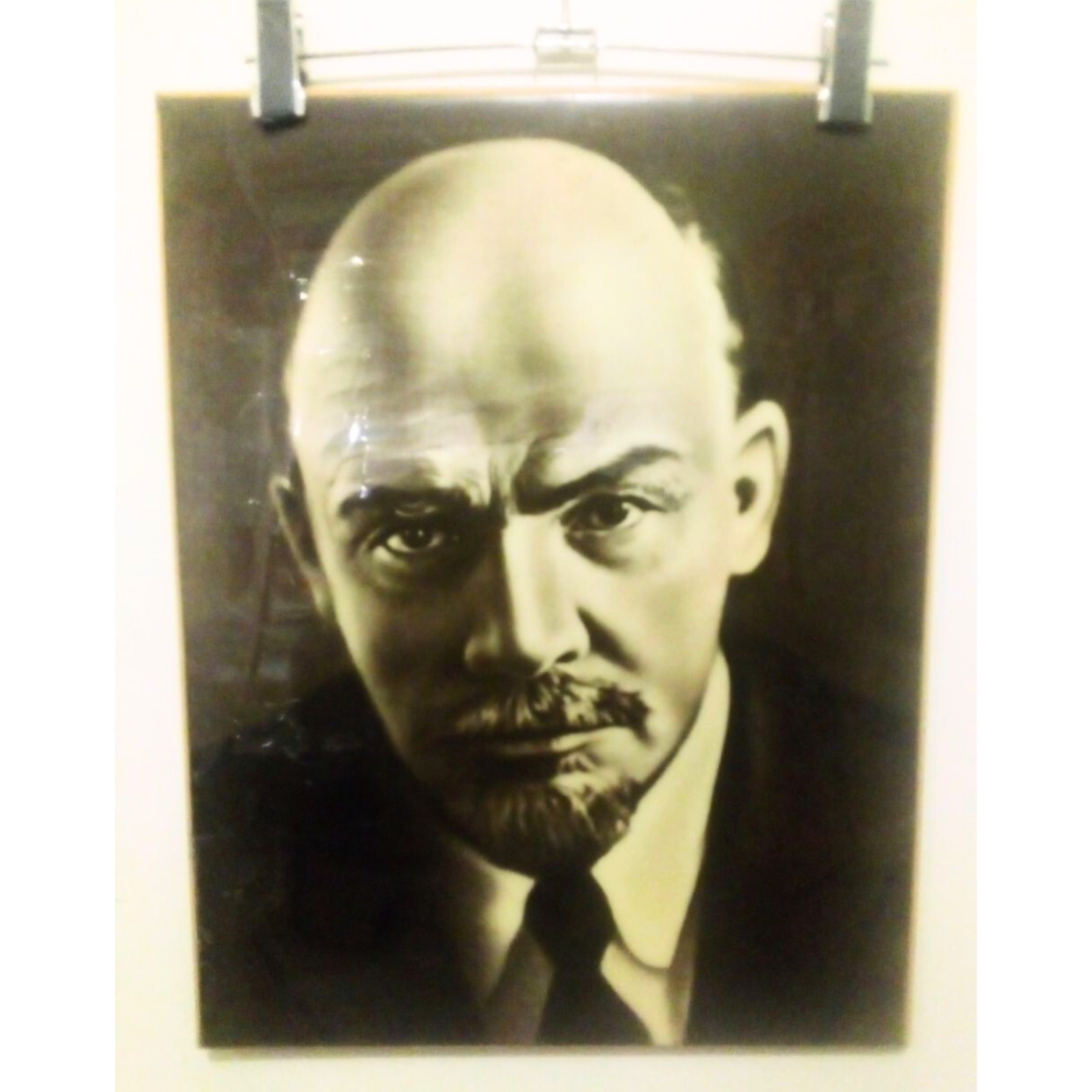 Photo Vladimir Lenin Portrait Poster Framed Soviet Communist Leader Propaganda