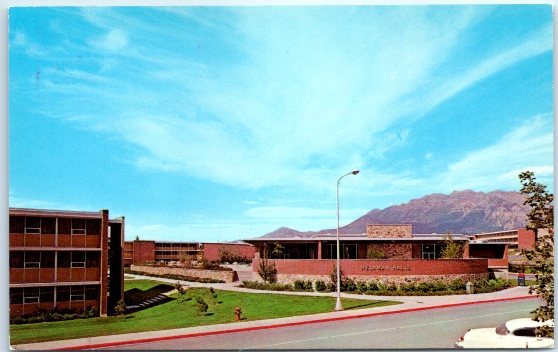 Postcard - Helaman Halls - Brigham Young University - Provo, Utah