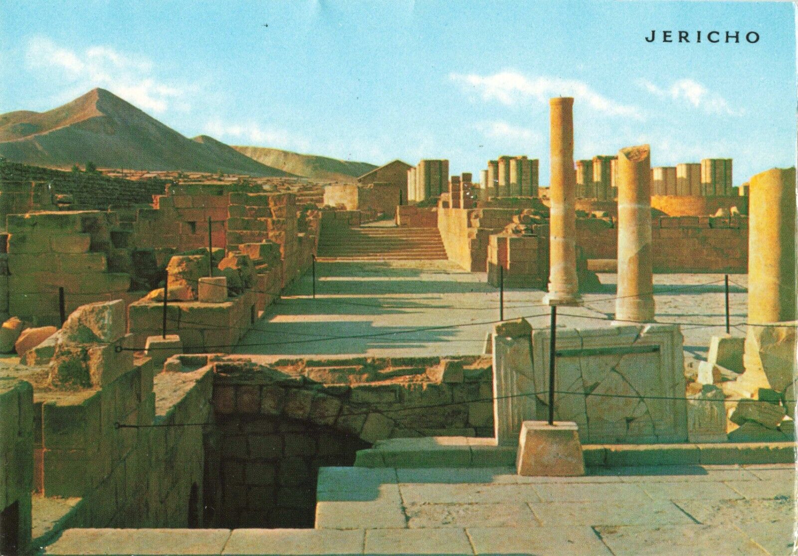 Jericho Israel, Hisham\'s Palace Ruins, Vintage Postcard
