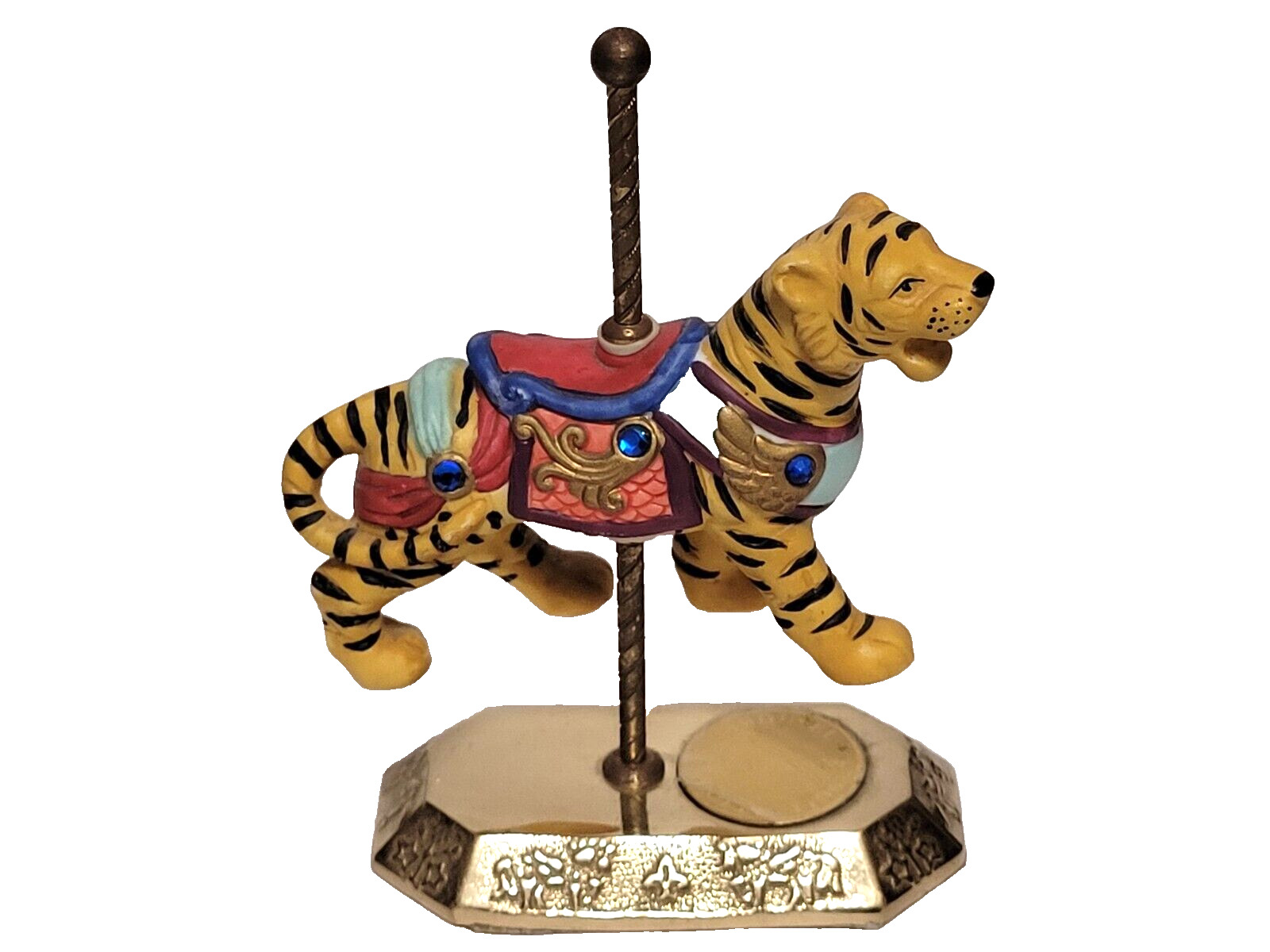 Westminster Mini Carousel Majestic Tiger Genuine Porcelain Bisque Collectible