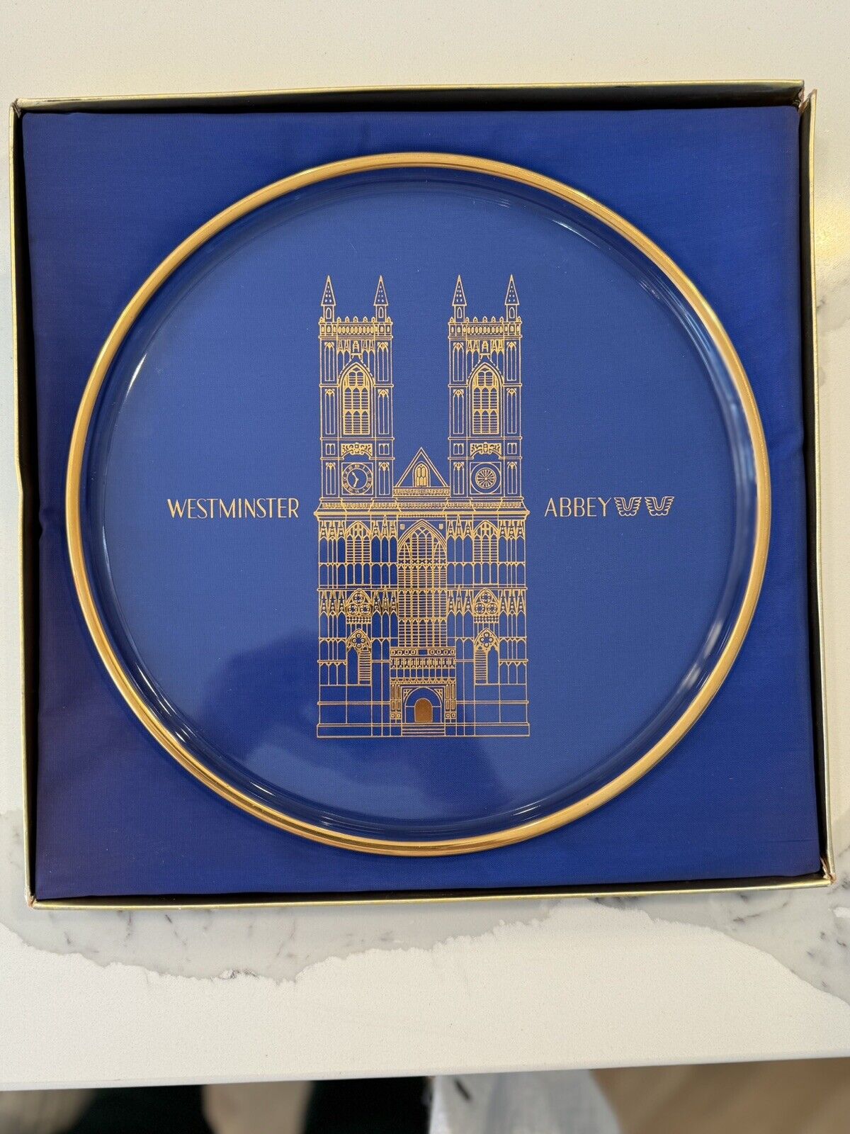 1971 Orrefors Annual Plate Limited Edition Crystal Plate Westminster Abbey