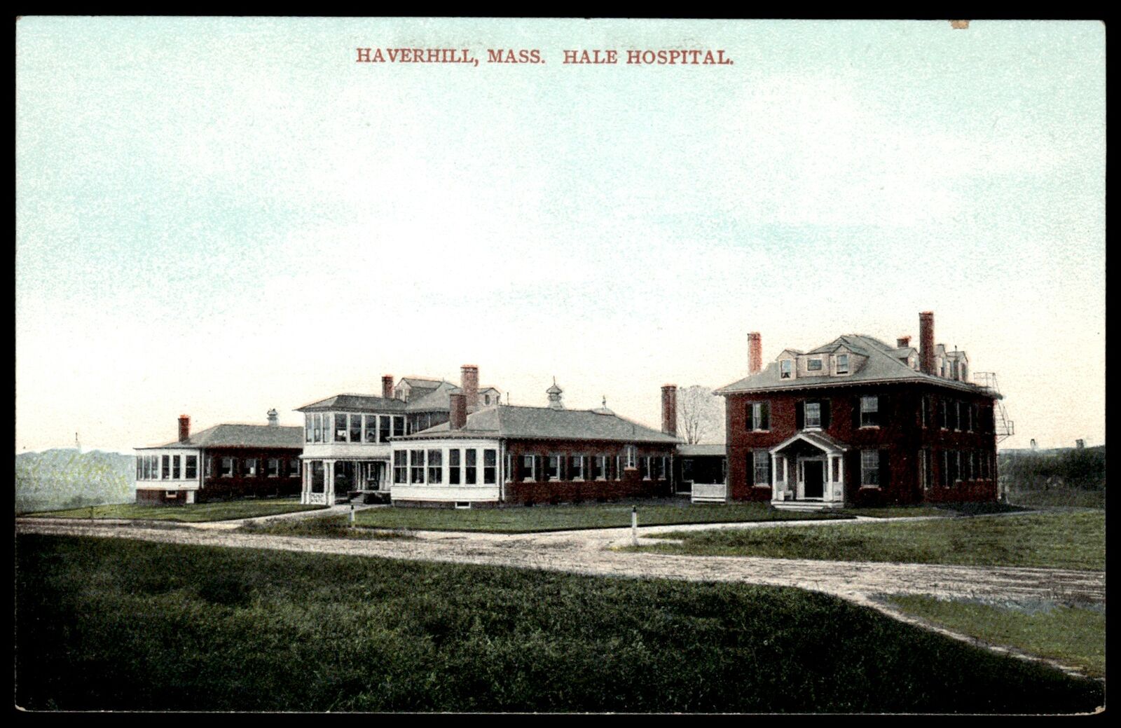 1908 Postard Haverville Massachusettes MA Hale Hospital Postcard UnP #1