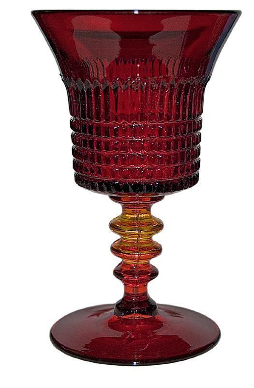 Fenton Ruby (RED) Lincoln Inn Water Goblet