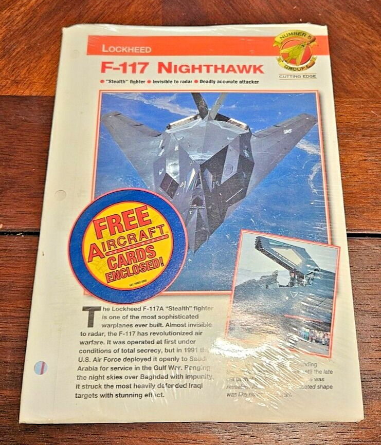 Aircraft of the World F-117 Nighthawk and P-51D Mustang Sealed Sheets With Cards