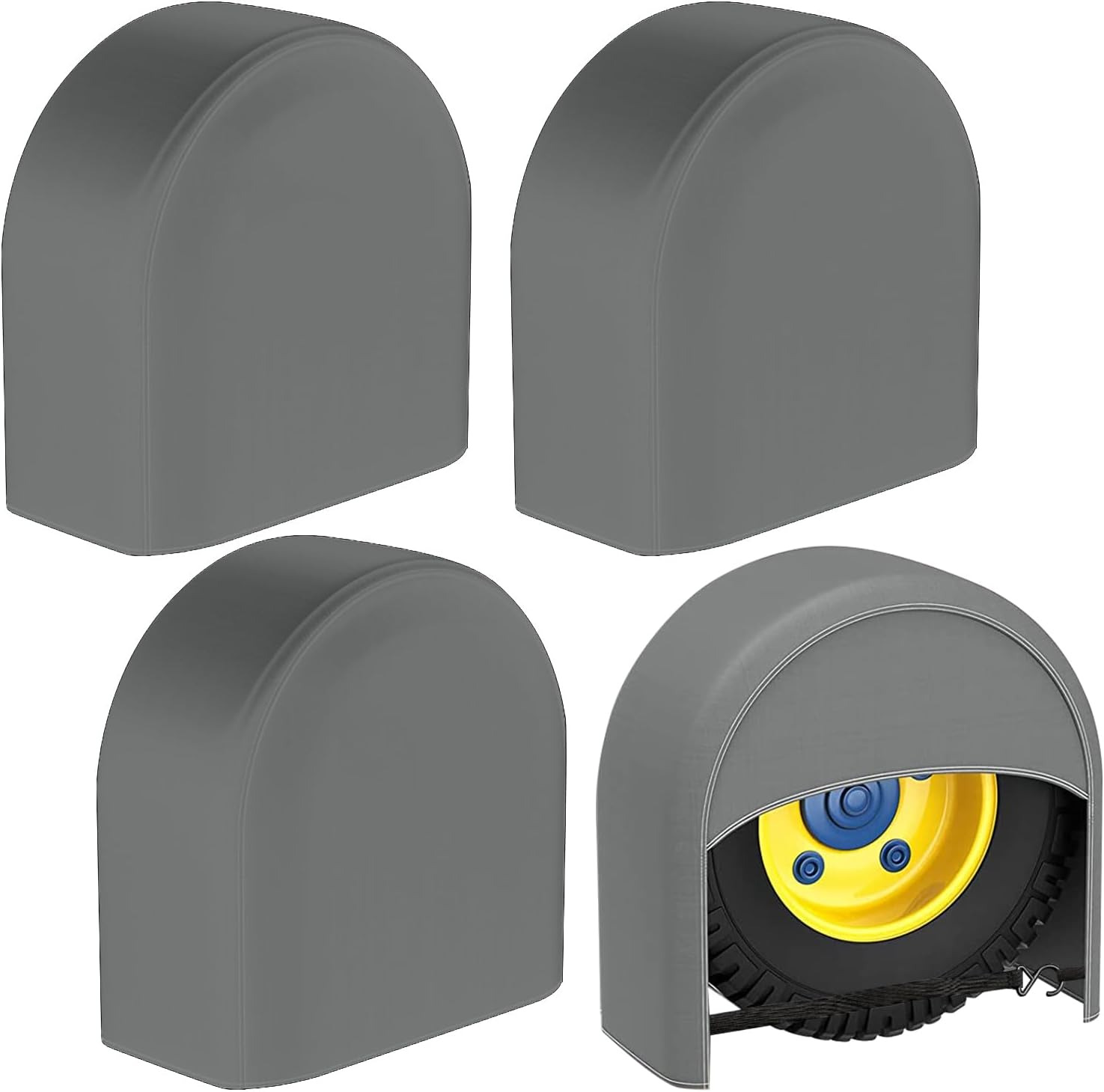 RV Tire Covers 4-Pack, Waterproof Wheel Covers for RV Wheel Travel Trailer Campe