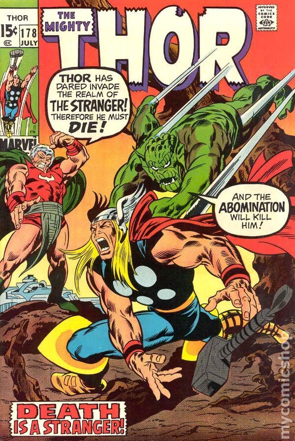 Thor #178 GD/VG 3.0 1970 Stock Image Low Grade