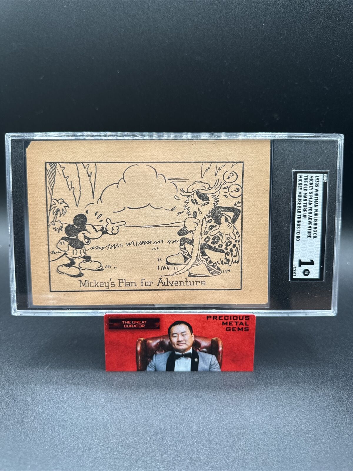 1930s Mickey Mouse SGC 1 Whitman Publishing Dual Sided Card