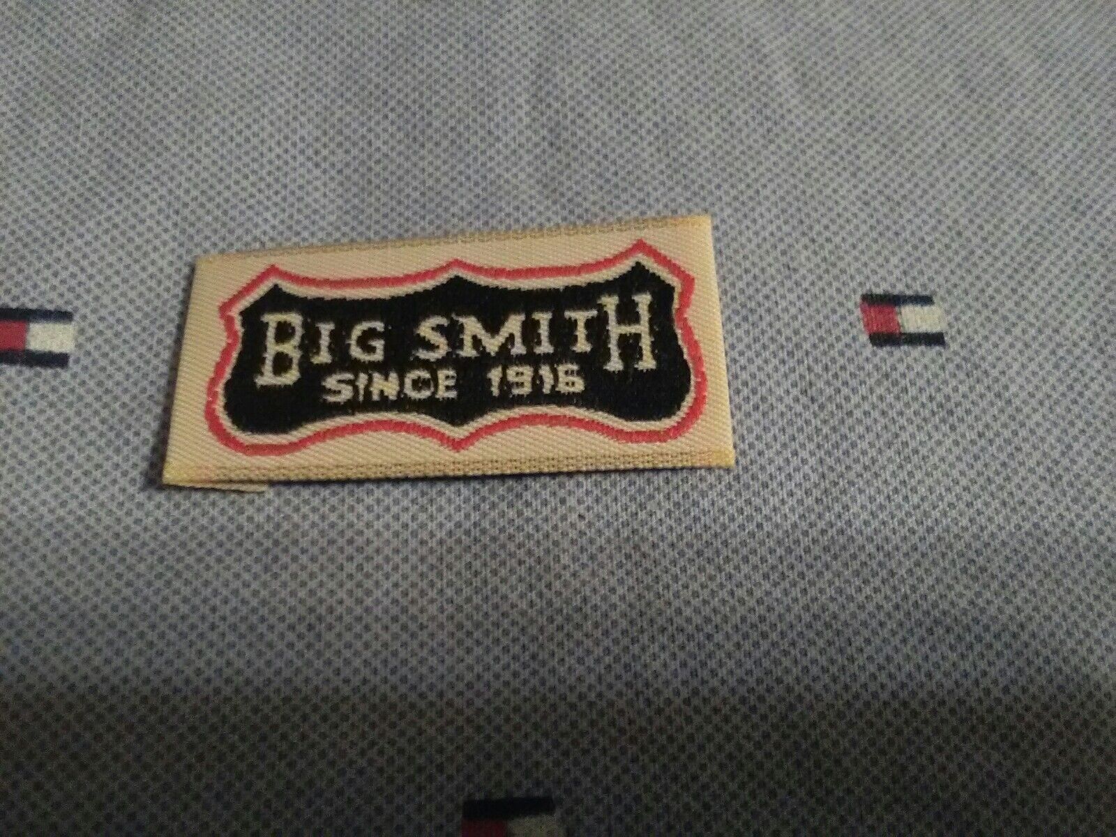 VTG NOS BIG SMITH since 1916 Clothing Tag Label Black LOGO Overall Jeans jacket