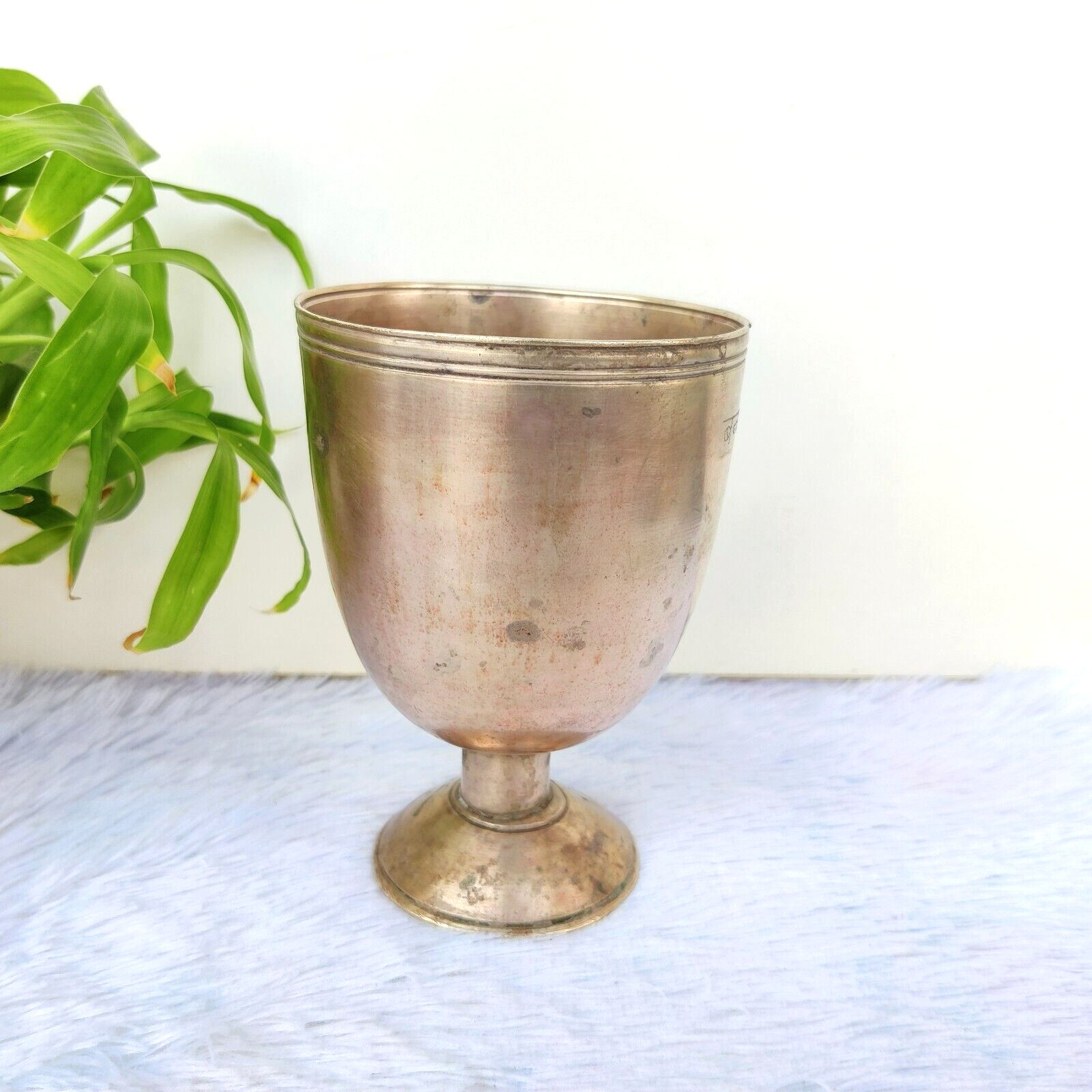 1930s Vintage Solid Bronze Goblet or Liquor Tumbler Rare Elegant Collectible