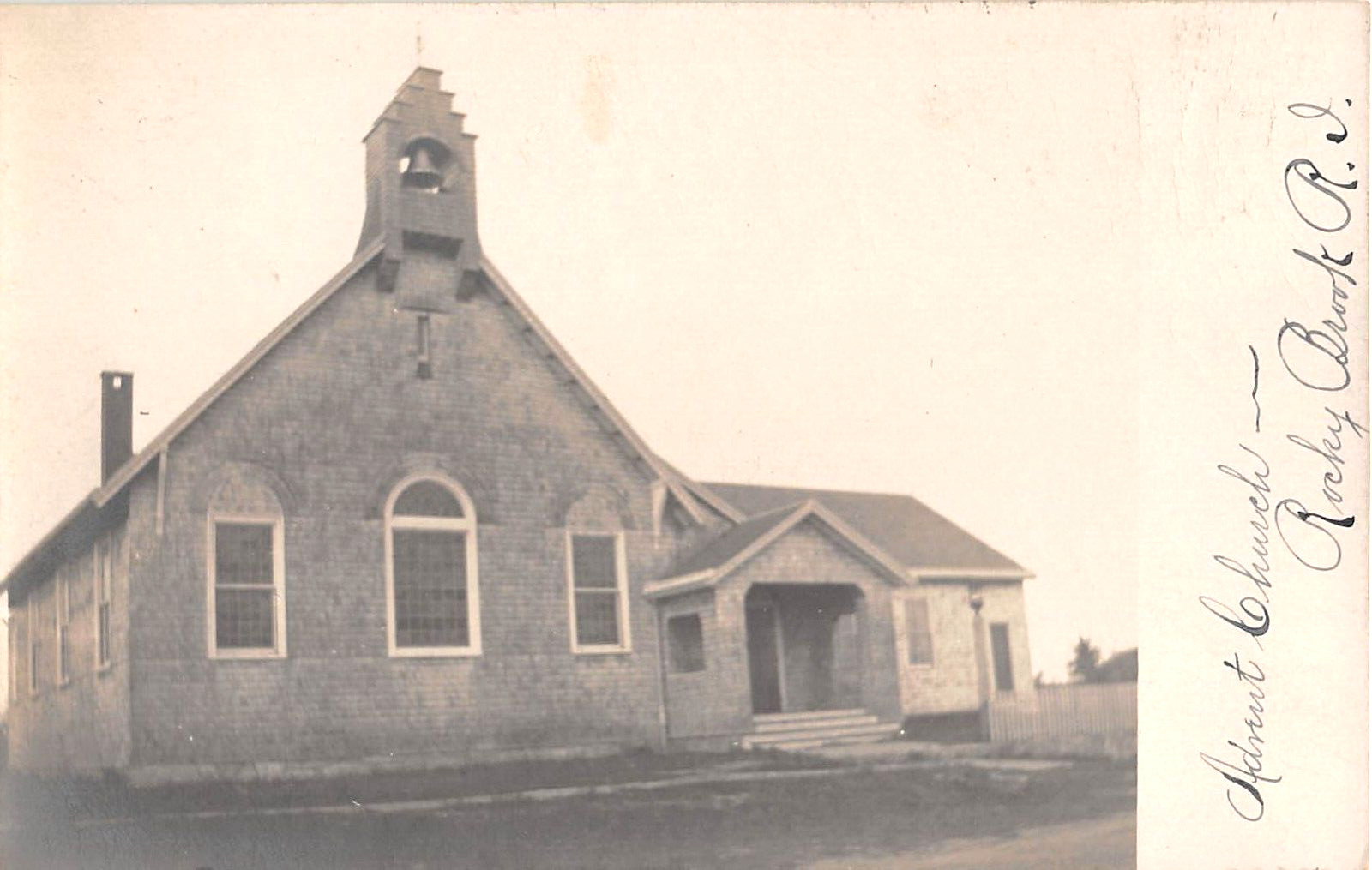 c.1905 RPPC Advent Church Rocky Brook South Kingstown RI
