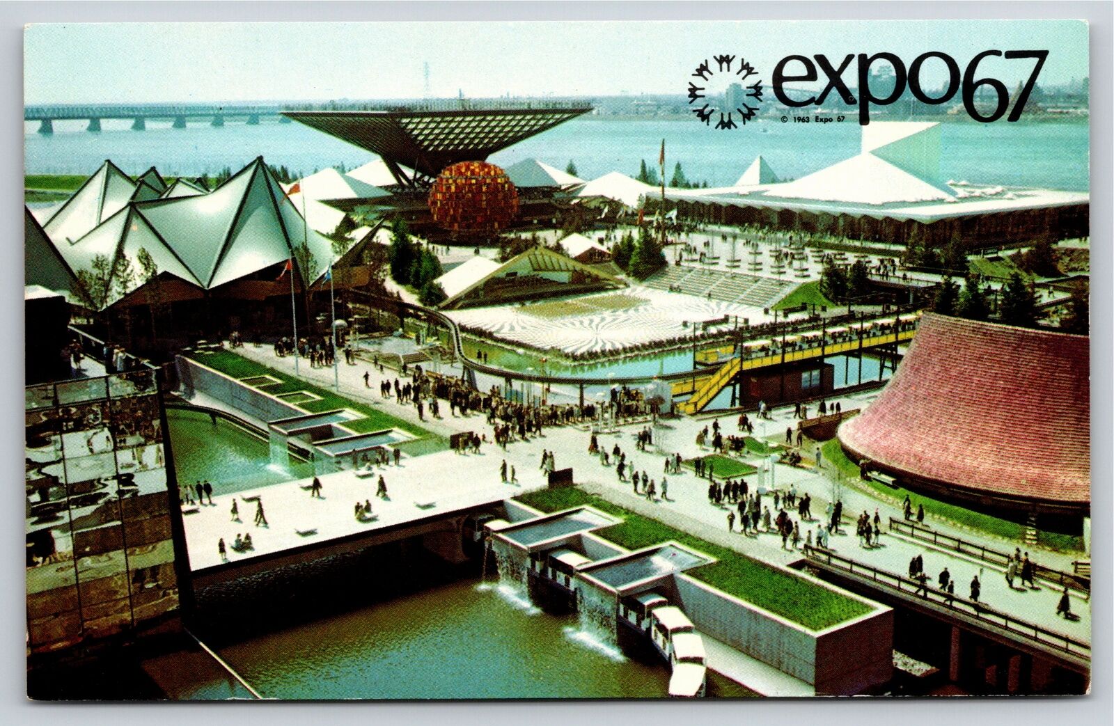 Montreal Canada~Expo 1967~Canada\'s Pavilion~11 Acres~Inverted Pyramid~1967 PC
