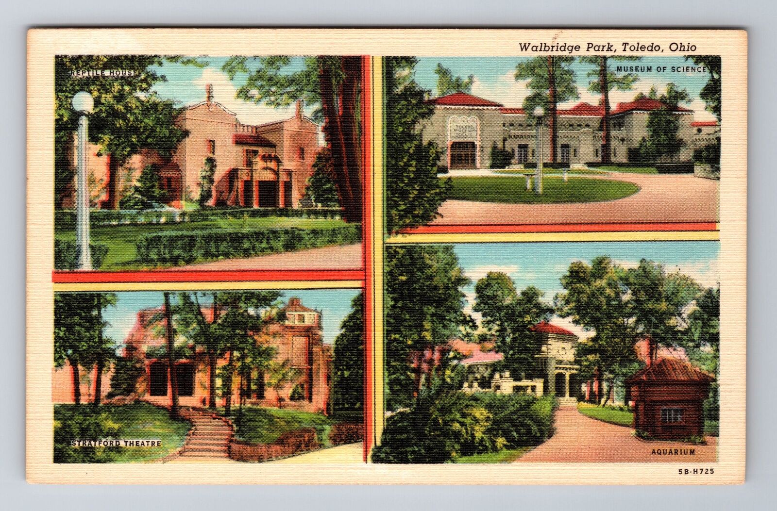Toledo OH-Ohio, Walbridge Park, Antique Vintage Souvenir Postcard