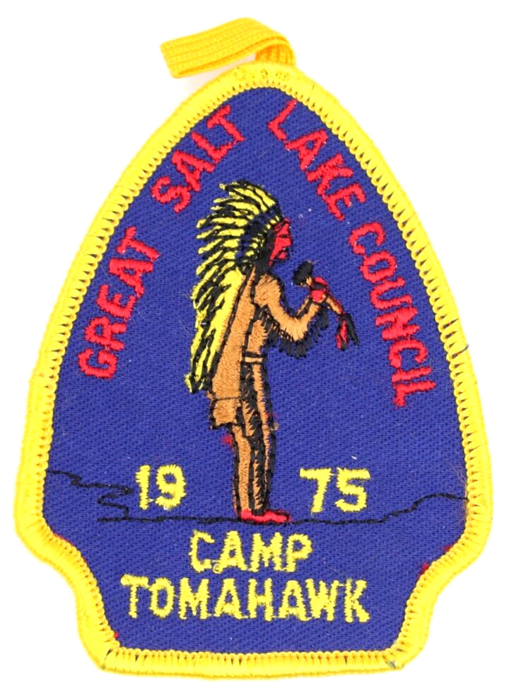 1975 Camp Tomahawk Great Salt Lake Council Patch Boy Scouts BSA Utah UT
