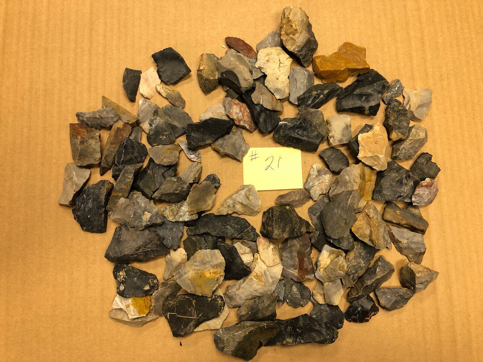 Lot # 21-# 27 Two Pounds Of Ohio Flint Various Colors/Sizes/Types