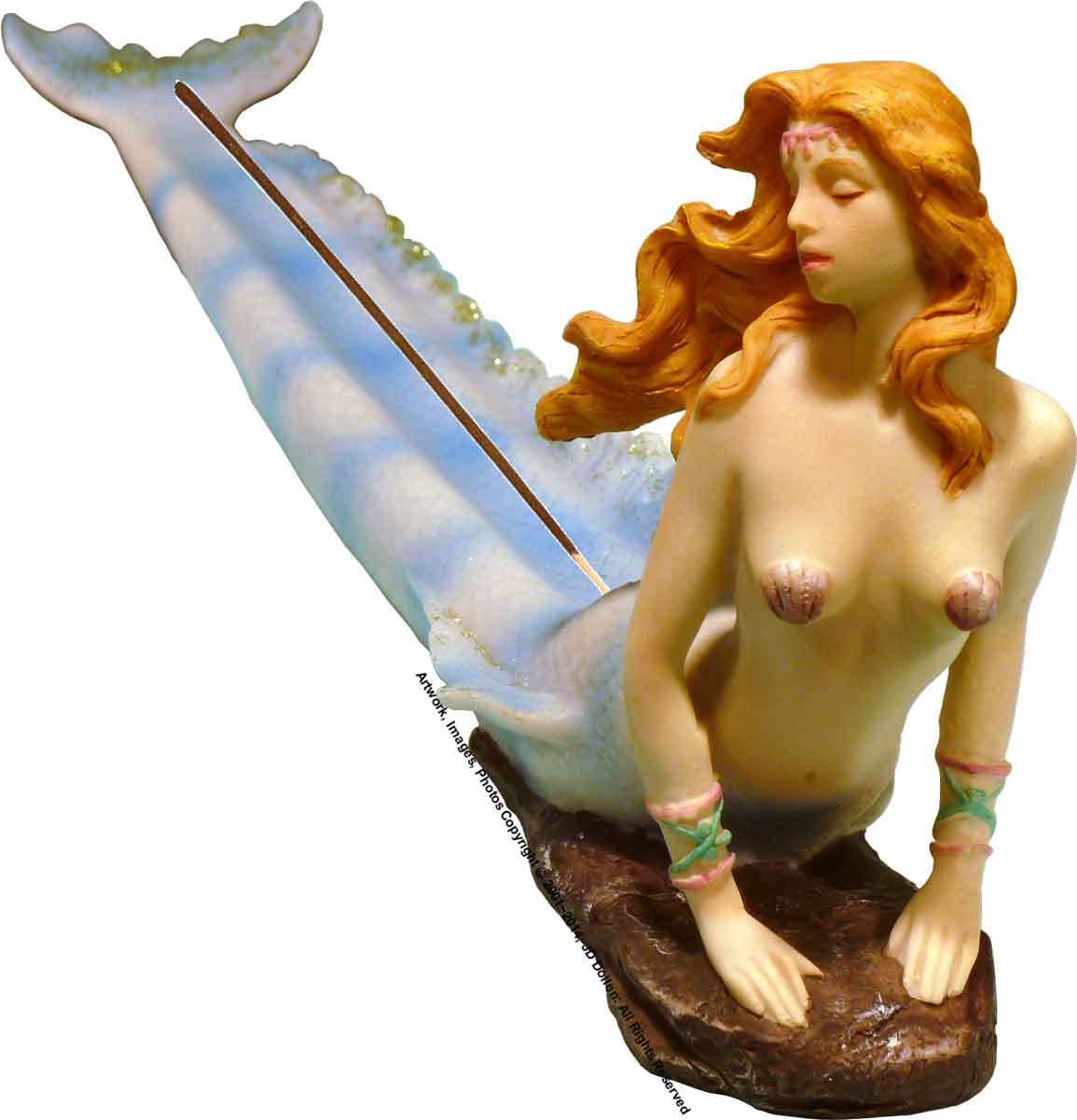 Mermaid Nymph Maiden Stick Incense Burner #3078 by Nose Desserts, From USA