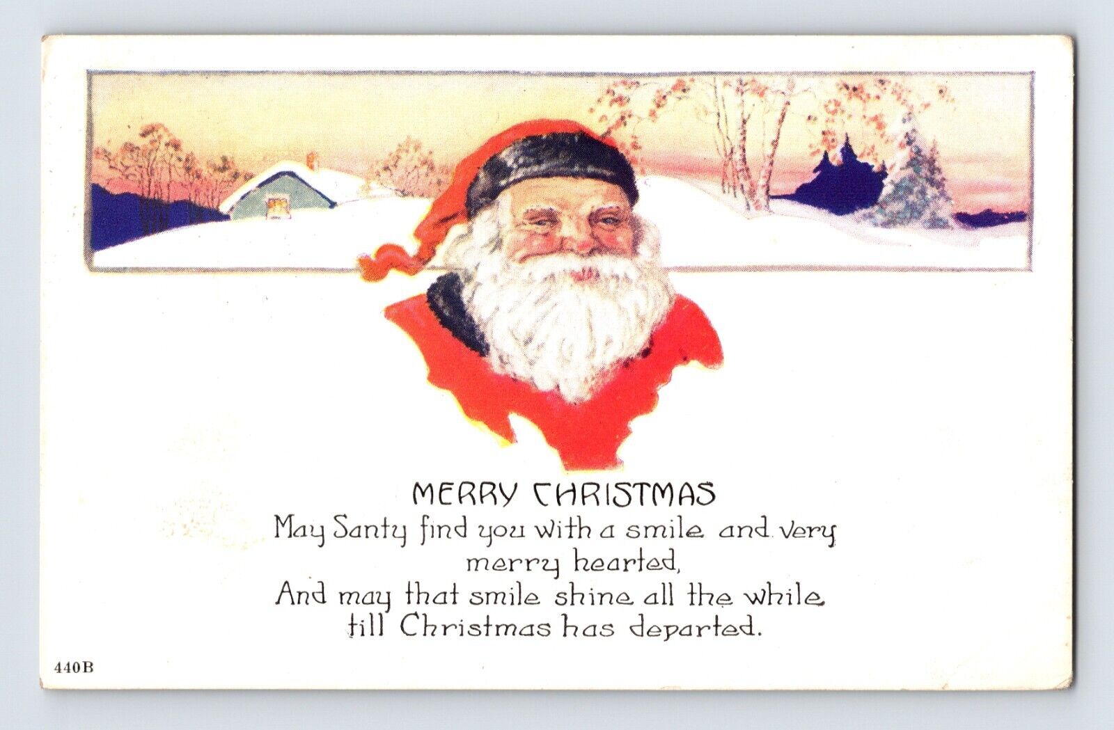 Postcard Santa Claus Christmas 1924 Posted Bowling Green MO Divided Back