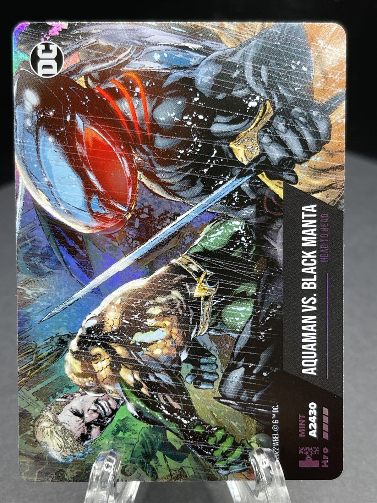 Aquaman Vs. Black Manta DC Hybrid Trading Card 2022 Chapter 1 Epic #A2430