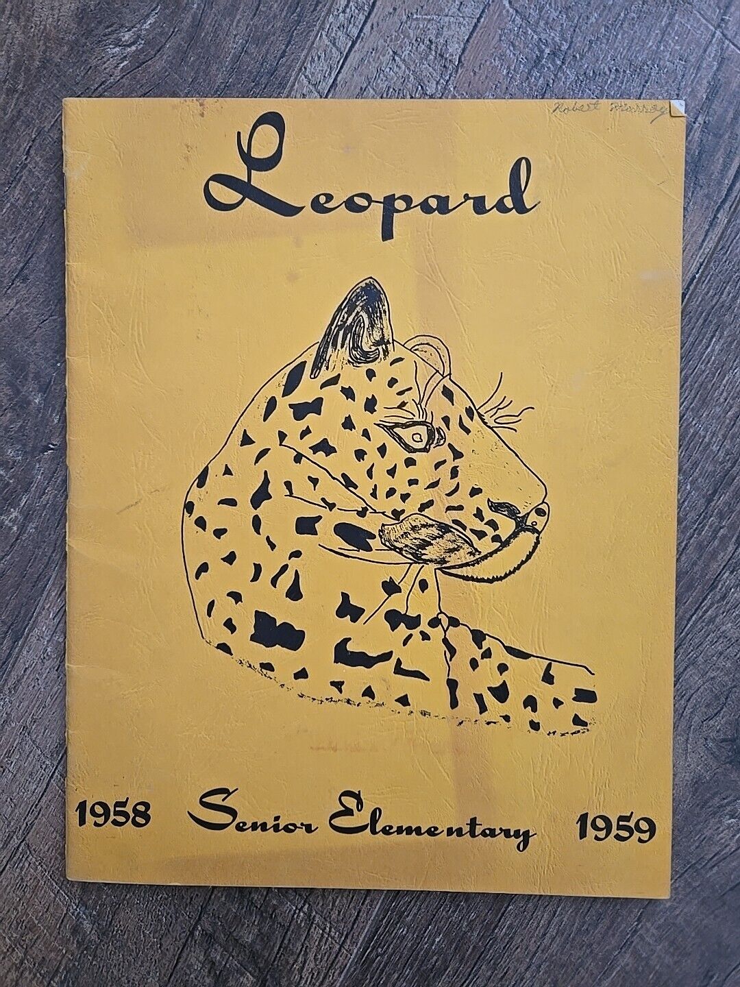 1958 / 1959 Senior Elementary School Yearbook Softcover Book Leopard