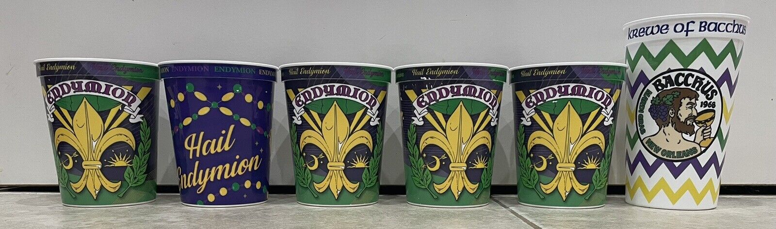 2024 Krewe of Endymion Plastic Cups Mardi Gras New Orleans (5) 2024 Bacchus Cup