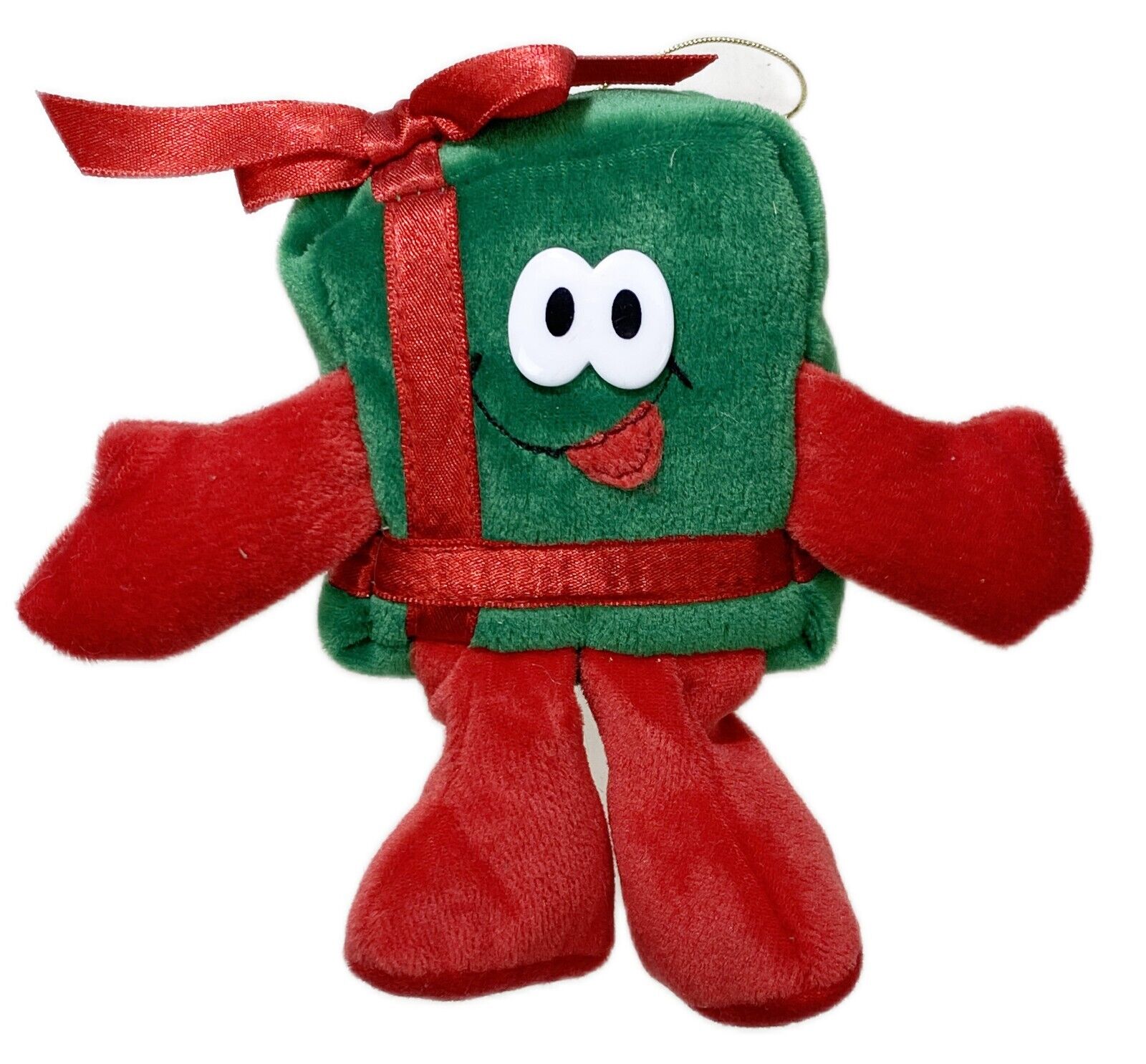 5” Dandee Plush Bean Bag Gift Box with Bow Christmas Holiday Ornament Vtg