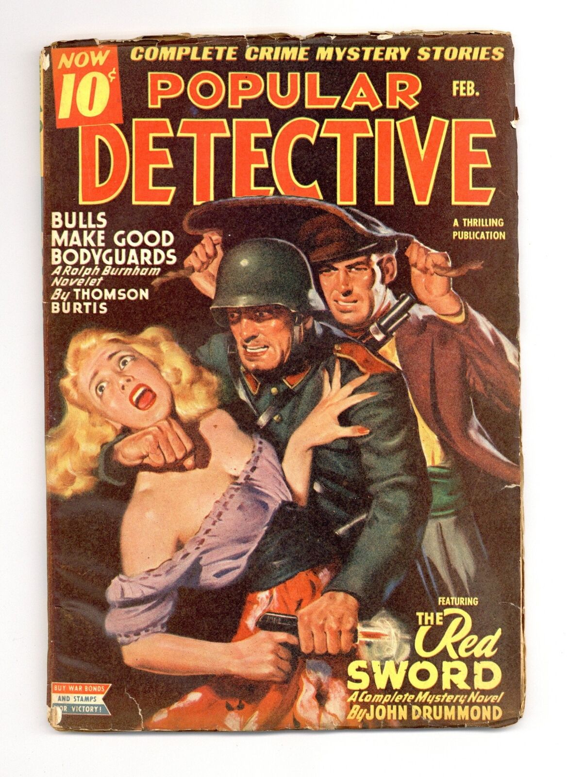 Popular Detective Pulp Feb 1945 Vol. 28 #2 VG+ 4.5