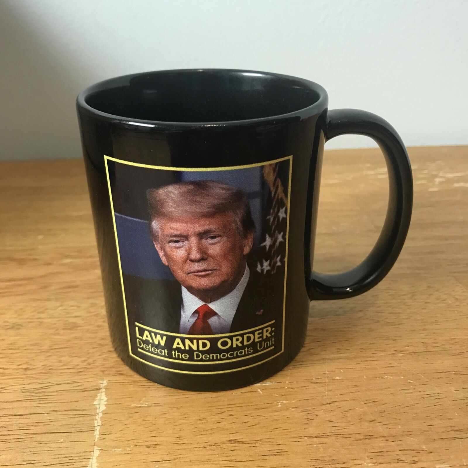 Donald Trump law and order defeat the democrats unit mug Trump Mug
