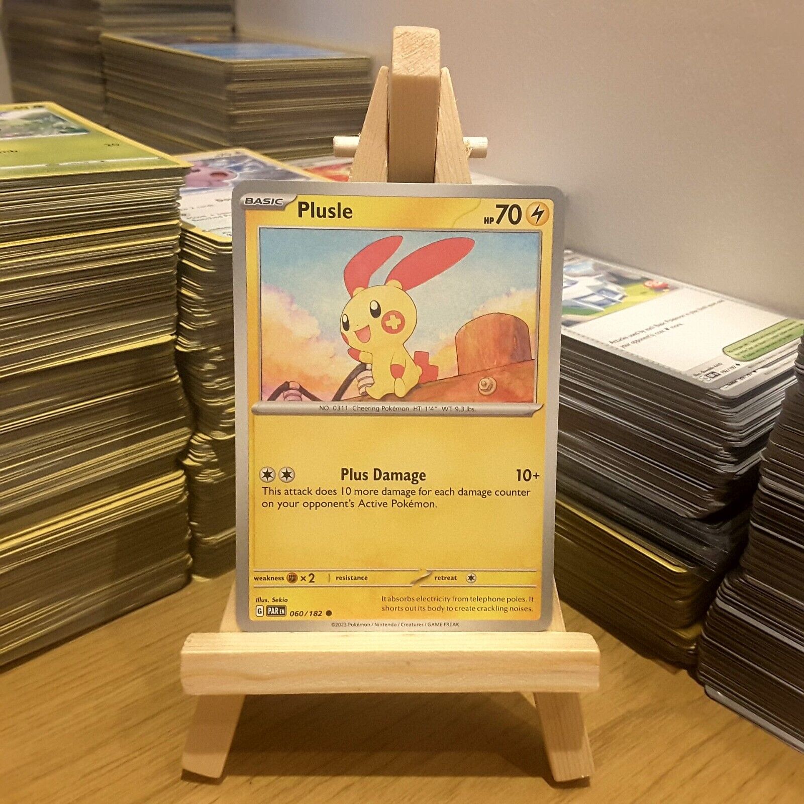 x4 Card Playset - Pokémon TCG - Paradox Rift - Plusle - 060/182